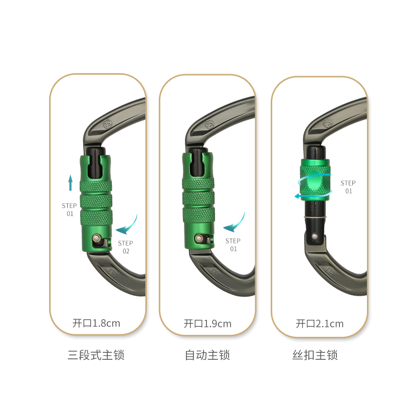 คาราบิเนอร์ทรงดีรับน้ำหนัก รุ่น A3102